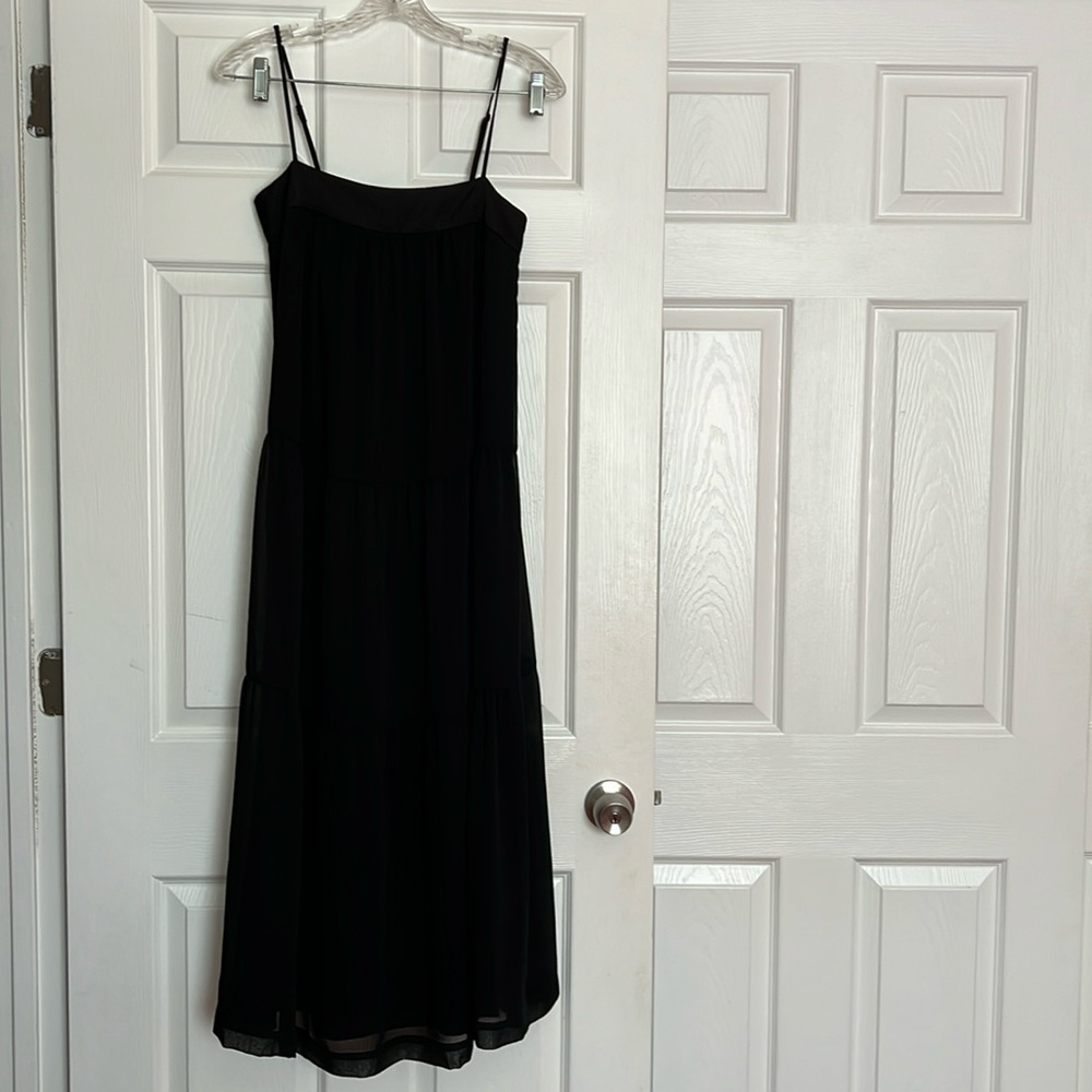 DKNY Black Tiered Maxi Dress XXS